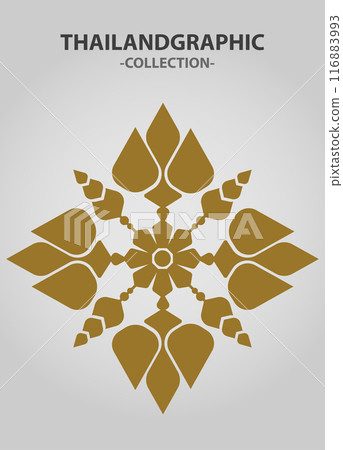 Vector element ethnic decorative ornament ethnic thai illustration Vector element ethnic decorative ornament ethnic thai illustration 116883993