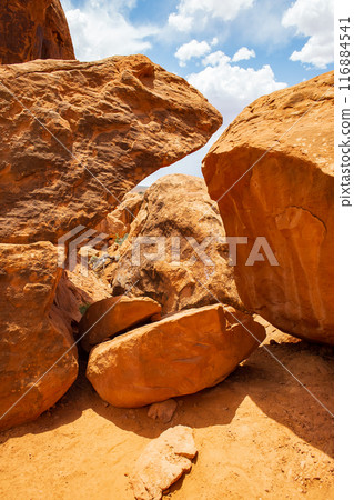 Giant Boulder Rocks Formations in Fiery Furnace Giant Boulder Rocks Formations in Fiery Furnace 116884541