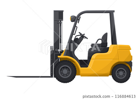 Forklifts for industrial use, warehouses, manufacturing complexes, logistics centers and self service stores for the transport of pallets with goods, loading and unloading of containers Forklifts for industrial use, warehouses, manufacturing complexes, logistics centers and self service stores for the transport of pallets with goods, loading and unloading of containers 116884613