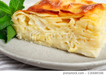 achma, khachapuri, traditional Georgian dish, homemade, no people, 116886586