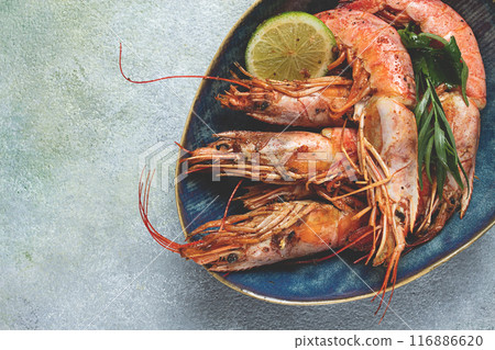 fried Langoustines , Australian, lime and herbs, spices, homemade, no people, fried Langoustines , Australian, lime and herbs, spices, homemade, no people, 116886620