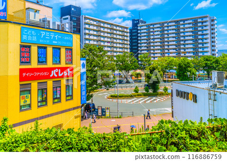 Tokyo cityscape in July, Japan. View of Naruse Station on the JR Yokohama Line in Machida City, etc. = 21st 116886759