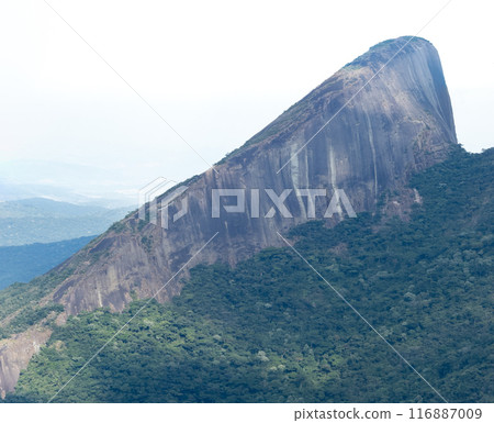 Majestic Mountain Peak Rising Above the Green Rainforest Majestic Mountain Peak Rising Above the Green Rainforest 116887009