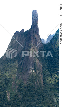 Majestic Rock Pillar Rising Above the Rainforest Canopy 116887041
