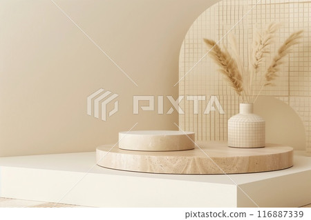 beige light podium 116887339