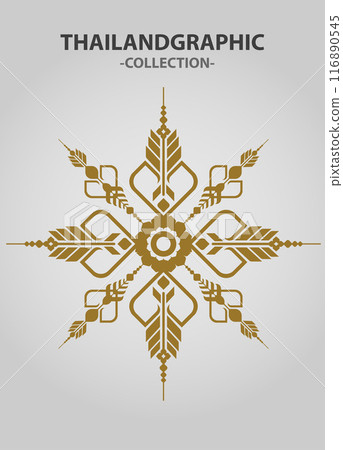 Vector element ethnic decorative ornament ethnic thai illustration Vector element ethnic decorative ornament ethnic thai illustration 116890545