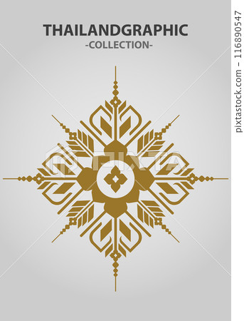 Vector element ethnic decorative ornament ethnic thai illustration 116890547