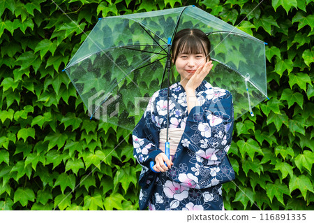 倉敷常春藤浴衣的美麗女孩 倉敷常春藤浴衣的美麗女孩 116891335