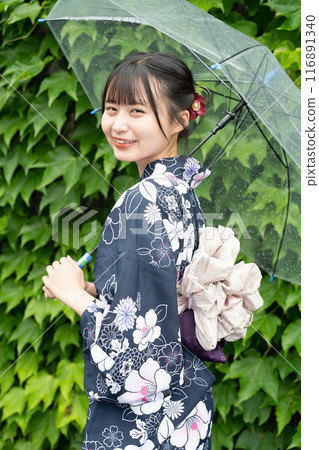 倉敷常春藤浴衣的美麗女孩 116891340