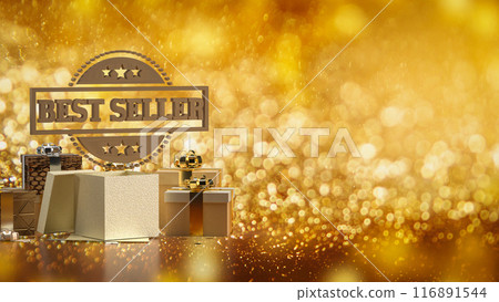 The Best Seller and gift box for Business or marketing concept 3d rendering. The Best Seller and gift box for Business or marketing concept 3d rendering. 116891544