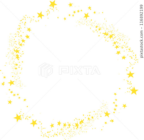 Sparkling star ring, circle, round frame line decorative material 116892199