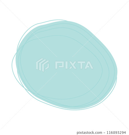 Hand drawn spots with abstract stroke in trendy blue Isolated on white Copyspace. Lettering template Hand drawn spots with abstract stroke in trendy blue Isolated on white Copyspace. Lettering template 116893294