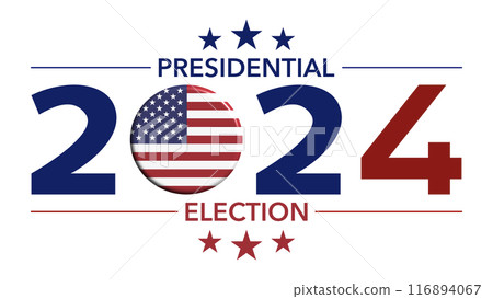 American Elections 2024 Logo, Democrats vs Republicans American Elections 2024 Logo, Democrats vs Republicans 116894067