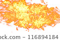 3d illustration. Flame flare on white background.  116894184