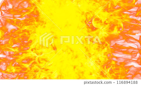 3d illustration. Flame flare on white background.  116894188