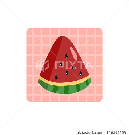 Hand drawn whole watermelon with slices Hand drawn whole watermelon with slices 116894569