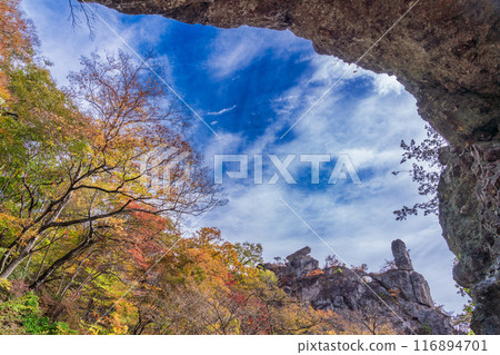 [群馬縣] 從妙義山第四石門眺望砲岩 116894701
