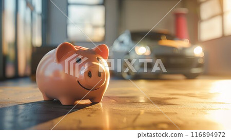 豬存錢筒和汽車 豬存錢筒和汽車 116894972