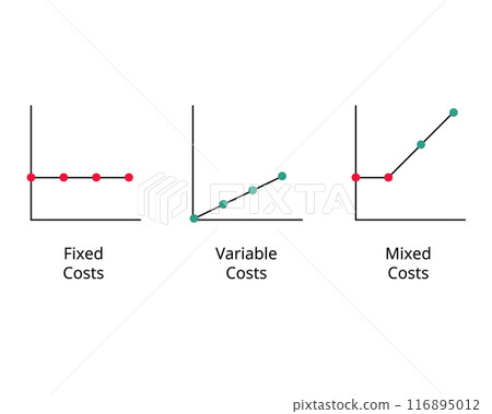 graph of Fixed cost, variable costs, mixed cost to compare graph of Fixed cost, variable costs, mixed cost to compare 116895012