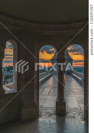 Fisherman's Bastion in Budapest city, Hungary 116895367