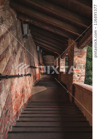 Steps leading to the fishing bastion from the city Budapest Hungary 116895377