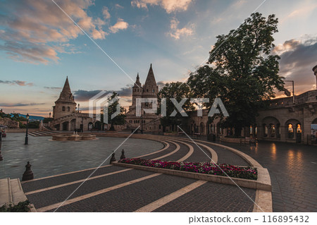Fisherman's Bastion in Budapest city, Hungary 116895432