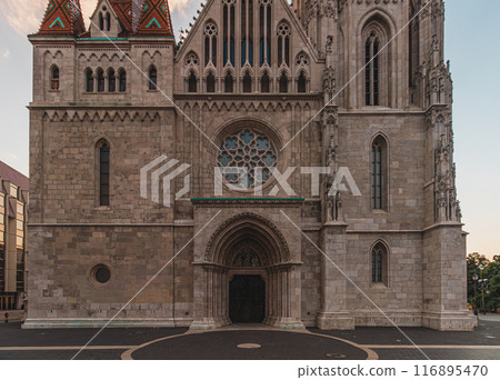 Roman Catholic Matthias Church and Fisherman's Bastion in the morning. Budapest 116895470