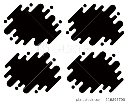 Diagonal wavy pop line frame set Diagonal wavy pop line frame set 116895700