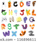 Halloween Alphabet set for holiday and decorate 116896611