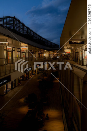 Shopping mall in the evening Shopping mall in the evening 116896746