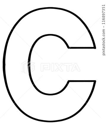 簡單字母C插畫素材 簡單字母C插畫素材 116897351