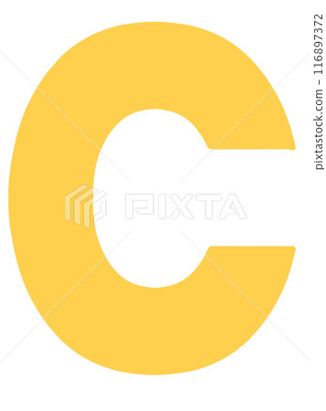 Simple alphabet C illustration material 116897372