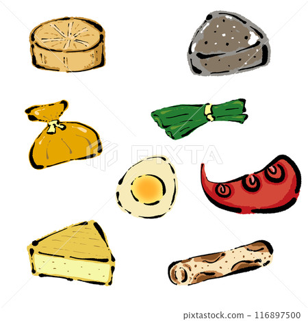 Oden ingredients illustration Oden ingredients illustration 116897500