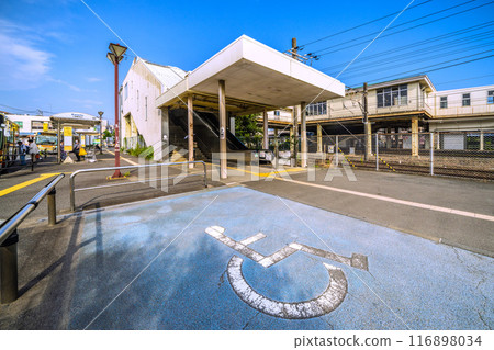 日本大磯市景觀，七月。 JR東海道本線二宮站等景觀=2020年7月22日 116898034