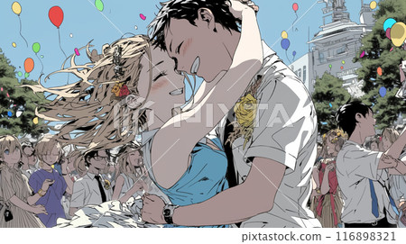 Bride and groom dancing wedding dance Bride and groom dancing wedding dance 116898321