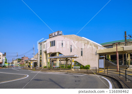 Oiso cityscape in Japan in July. View of JR Tokaido Main Line Ninomiya Station and other stations. July 22, 2024 Oiso cityscape in Japan in July. View of JR Tokaido Main Line Ninomiya Station and other stations. July 22, 2024 116898462