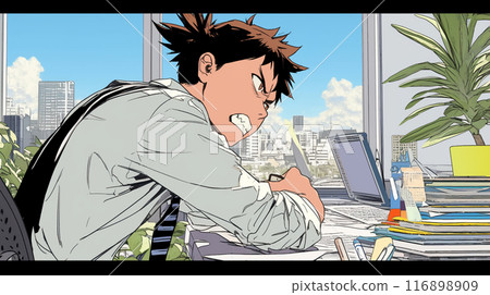 一個因工作問題而無法控制憤怒的男人 116898909