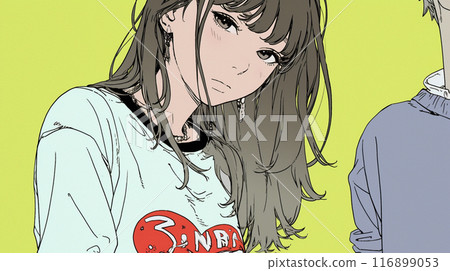 A young woman saying, "It's my choice." A young woman saying, "It's my choice." 116899053