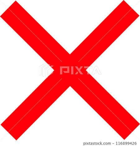 簡單的紅十字標記 116899426