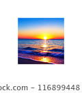 Sunset over the horizon 116899448