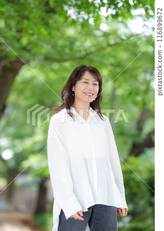 女性肖像清新綠色 女性肖像清新綠色 116899672