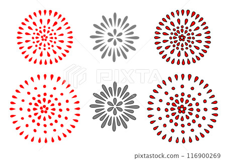 簡單的煙花插畫 116900269
