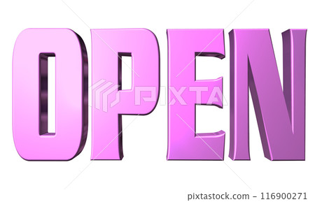 3DCG three-dimensional letters "Open/Opening Anniversary" Purple, purple, pink 3DCG three-dimensional letters "Open/Opening Anniversary" Purple, purple, pink 116900271