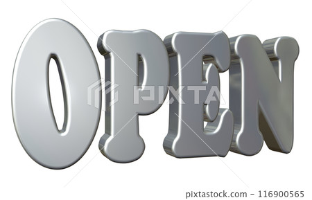 3DCG立體人物《開業/開幕紀念》銀、銀 116900565