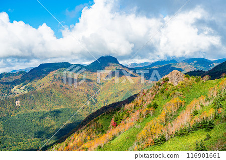 [Gunma Prefecture] Autumn leaves on the mountain ranges of Manza Onsen 116901661