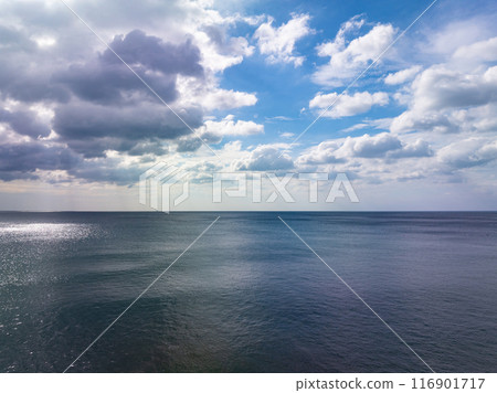 Drone view of sea waves in bird eye waves photo,Waves background 116901717