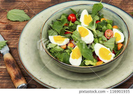 Nettle leaf salad. 116901935