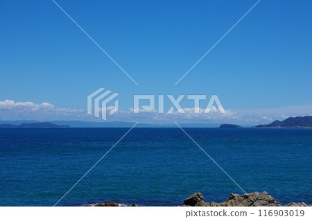 Awaji Island, Hyogo Prefecture, looking towards Tomogashima and Narugashima 116903019