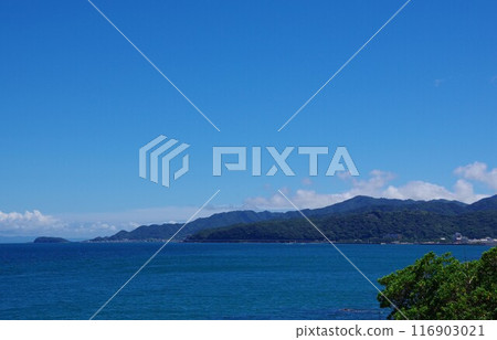 Awaji Island, Hyogo Prefecture - View of Ohama beach area from Narugashima Island 116903021