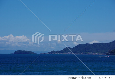兵庫縣淡路島眺望成島和由良 兵庫縣淡路島眺望成島和由良 116903038